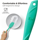 Kitchen Mama WaltzGrip Platinum Silicone Scraping Spatula: Heat Resistant, Seamless, Non Stick for Frying Pan Cookware, Safe, Flexible Bowl Scraper - Ideal for Mixing, Baking, Stirring (Teal)