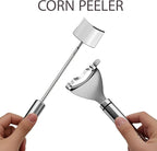 2 Pack Corn Peeler, Stainless Steel Stripper Tool Set, Cob Kernel Remover For Salads/Pizza/Bbq, Easy to Clean