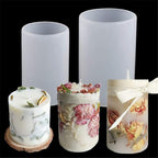 4 Pack Round Resin & Chocolate Silicone Mold - 3D Cylinder & Handmade Candle & Soap Mold