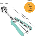 Cookie Scoop, Ice Cream Scoop, 1Tbsp/15 ml/0.5oz Cookie Scoops for Baking, 18/8 Stainless Steel Cookie Scooper for Baking, Cookie Dough Scoop with Non-slip Grip (Red)