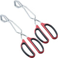 Stainless Steel Scissor Tongs 11-Inch Heavy Duty Grilling Tongs, Set of 2