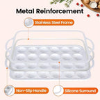 Muffin Pan With Stainless Steel Reinforced Frame - 24 Cups Durable Silicone Baking Pan for Muffins, Cupcakes, BPA Free and Dishwasher Safe - White with Coffee Spots - 1 Piece