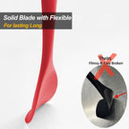 Upgrade Silicone Spatula Spoon Set,VOVOLY Heat Resistant Rubber Spoonula, Seamless Non-Stick Flexible Scrapers for Baking Mixing Tool,3 Pack, Red