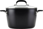 KitchenAid 84805 Hard Anodized Nonstick Stockpot with Lid, 8 Quart - Onyx Black