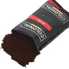 Colonial Coffee Packets, Pre Ground Coffee Packs, High Caffeine Blend, Medium - Dark Roast, Bulk Single Pot Bags for Drip Coffee Makers, (2.5 oz Bags, Pack of 100)