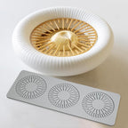 Tuille Molds Silicone Molds Baking Mold Hollow 3D Fondant Lace Chocolate Candy Silicone Molds for Baking, Polymer Clay, Resin, Sugar Craft, Dessert (Water Drop_9.6x3.4x0.12 inch)