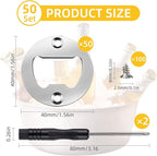DIY Bottle Opener Inserts - Stainless Steel, Silver Resin Kits (50 Set)