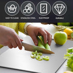 Titanium Cutting Board - 100% Pure Titanium Cutting Boards for Kitchen - Cutting Edge Hygiene & Durability, Cutting Boards for Home Kitchen Cooking (14 inch x 10 inch)