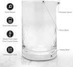 Cocktail Set - Stainless Steel, Essential Cocktail Set Includes Jigger, Hawthorne Strainer, Shaking Tins, Mixing Glass, Barspoon (Set of 6)