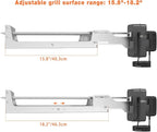 only fire Stainless Steel Electric Skewer Turner, Rotated Grilling Rack Shish Kabob Set with 7 Skewers and Dual-Purpose Rotisserie Motor