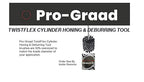 TwistFlex Cylinder Hone | 3” 240SC Flexible Cylinder Honing & Deburring Tool | 3” (76.2mm) Bore Brush for Hole Diameters 2.8"- 3.02" | Silicon Carbide 240 Grit | 13.5" Length | 1 Pack