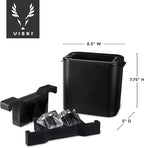 Viski Ice Maker, Whiskey Ice Cube Molds Makes 2 Large Crystal Clear Cubes, Perfect for Old Fashioned, Bourbon, Scotch & Craft Cocktail Drinks, Home Bar Accessories, Barware Essentials, Set of 1, Black