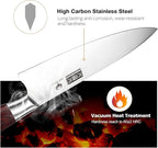 HOSHANHO 8 Inch Chef Knife for Cooking, Super Sharp High Carbon Stainless Steel Kitchen Knife, Professional Japanese Knife with Durable Wood Handle