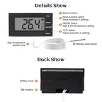 Digital Oven Thermometer -58°F to 572°F/-50°C-300°C, Thermometer with Probe, High Low Temperature Alarm, LCD, Celsius/Fahrenheit LXSZRPH (Black)