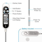 1pc Candy Thermometer Digital Instant Read for Meat Kitchen Cooking Food Oil Deep Fry BBQ Grill Smoker (1, 9.4in)