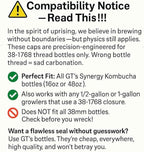 Kombucha.com Carbo-Caps: The Swingtop Slayer and Ultimate Carbonation System for Craft Beer & Kombucha Home Brewing. Viva La Revolución! (35 psi (Medium Carbonation), 12 Carbo-Caps + PRVs)
