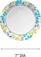Genuine Joe Printed Paper Plates, 7" (Pack of 125)