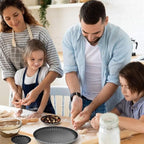 TORASO 9 Inch and 4 Inch Tart Pan with Removable Bottom, 2 PCS 9 Inch Quiche Pan and 4 PCS 4 Inch Pie Pan, Non-Stick Baking Pan (Set of 6)