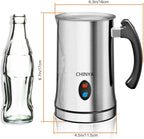 Milk Frother, Automatic Milk Steamer with New Foam Density Feature, Electric Frother with Hot or Cold Milk Function for Coffee, Cappuccino and Breakfast