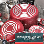 Essence, 20 Piece Non-Stick pots and pans Cookware Set, Red - view 6