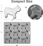 French Bulldog Ice Cube Mold, Fun Shapes Frenchie Bull Dog Ice Cube Tray, Silicone Dog Treat Mold, Cute Novelty French Bulldog Gifts for Baking & Freezing Decor, BPA Free & Heat Resistant