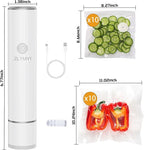 Handheld Vacuum Sealer for Food,Compact Portable Vacuum Sealer Machine Include Reusable Vacuum Sealer Bags Ideal for Preservation Fresh,Sous-Vide,Meal Prep and Food Storage(20 M+L ZZ)
