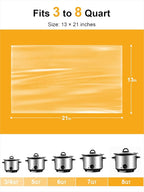 SMARTAKE Slow Cooker Liners, Large Size 13"x 21" Disposable Cooking Bags, Fit 3QT to 8QT for Slow Cooker, Cooking Trays, Suitable for Oval & Round Pots, 30 Liners