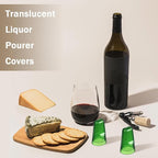 Chengu 24 Pieces Liquor Bottle Covers Pour Spout Covers Bar Toppers for Bottles Universal Pour Dispenser Dust Translucent Silicone Rubber Spout Caps for Bar Home Kitchen Tools Supplies (Green)