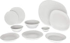 Carlisle FoodService Products Ridge Reusable Plate Rimless Plate for Home and Restaurant, Melamine, 11 Inches, Cement, (Pack of 12)