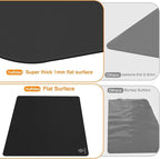 35.5" x 23.6" Extra Large Silicone Mat, Silicone Craft Mat for Placemat Baking Painting Clay Art and More (Black)