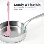 5 Pieces Silicone Spatula Set, Food Grade Rubber Spatula, Upgrade Strong Handle with Ergonomic Grip, Heat Resistant Up to 600°F for Nonstick Cookware, Cooking Candy Series