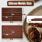 Chocolate Bar Mold,2pcs Silicone Deep Chocolate Bar Molds with 100pcs Bags,Non-Stick Thick Chocolate Bar Molds for Dubai Chocolate Bar,Candy,Chocolate Snacks