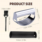 Stainless Steel Garlic Press, 2025 New Arc Shape Stainless Steel Ring Garlic Chopper, Garlic Presse Rocker Garlic Press Mincer Crusher Press, Kitchen Heavy Duty Handle Garlic Chopper (1)