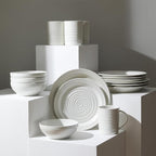 Stone Lain Orbit 12-Piece Dinnerware Set Stoneware, White