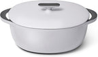Caraway Enameled Cast Iron Dutch Oven - 8qt Dutch Oven With Lid - 3 Layer Enamel Coating - No Seasoning Required - Compatible With All Stovetops - Oven Safe - No Forever Chemicals - Gray