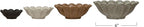 Creative Co-Op Stoneware Flower Bowls, 6" L x 6" W x 3" H, Multicolor