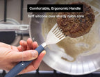 Misen Spatulas - Stainless Steel Fish Spatula and Nonstick-Safe Silicone Spatuala - Blue