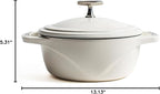 Lodge USA Enamel Dutch Oven 3 qt., White