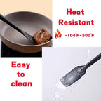 8 Pieces Silicone Spatula, 8.5 inch Non-stick Spatulas with Stainless Steel Core,Heat Resistant-500℉, Food Grade Silicone, Dishwasher Safe, for Mixing,Cooking,Baking (Black)