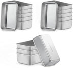 LIANYU 16 Pack Mini Loaf Pan for Baking Bread, 6.3 x 3.5 Inch Stainless Steel Small Bread Tin Loaf Pan for Homemade Meatloaf, Metal Loaf Baking Pan Mold for Banana Sourdough Sandwich, Dishwasher Safe