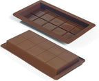 2 Packs Chocolate Silicone Molds, Non-Stick Baking Molds for Candy, Ice Cubes, 10 Cavity Dubai Pistachio Deep Bar Moulds for Valentine's, Easter, Christmas
