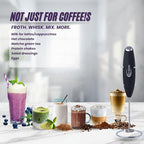 Silverdome's Powerful Handheld Milk Frother, Stainless Steel whisk for Silky Foam in Seconds, Battery Operated(Not Included), Perfect for café-style drinks, Coffee, Lattes, Cappuccino, Hot Chocolate.