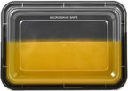 150 Pack Meal Prep Plastic Food Storage Containers With Lids 28 oz 1 Compartment Black Rectangular To Go Lunch Prepping Boxes BPA-Free Microwavable Freezer Safe Stackable (Formerly FULING)