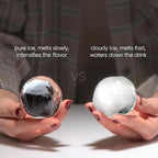 LEMONSODA Premium Clear Ice Ball Maker - 2 Large 2.5 inch Crystal Clear Ice Balls for Whiskey Cocktail - Sphere Ice Mold - Premium Gift Box Included