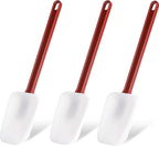 Silicone Rubber Spatula and Spoon Set of 3, High Heat Spatula, Commercial Size (14 Inches)