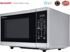 SHARP Countertop Microwave Oven Compatible with Alexa Orville Redenbacher's Certified with Removable 12.4" Carousel Turntable, 1000 Watt, 1.1 Cubic Feet, Stainless Steel