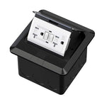KYHSHJ Pop Up Floor Electrical Outlet with 20 Amp Stainless Steel GFCI Tamper Receptacle Outlet, Corrosive Resistant Hardware，ETL Listed,Black