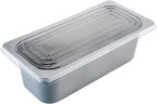 Restaurantware-RW Base 5 Quarts Ice Cream Containers, 25 Rectangle Disposable Containers - Durable, With Clear Lid, Black Plastic Box, For Ice Creams, For Cafes