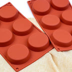 Silicone Disc Molds With Tapered Side, 3.1 Inches Silicone Baking Mold, Nonstick & Quick Release, Mousse Cake Pan for French Dessert, Pie, Candy and Soap, Pack of 4