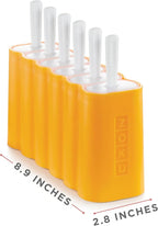 ZOKU Mod Pops, 6 Classic Popsicle Molds in One Compact Tray With Sticks and Drip Guards, Easy-Release, BPA-free